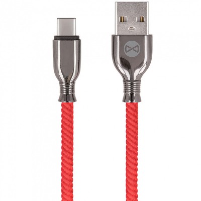 Cablu Date si Incarcare USB la USB Type-C Forever Core Tornado, 3A, 1 m, Rosu foto