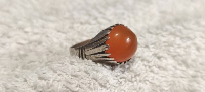 argint INEL cu CARNEOL marcaje foarte VECHI manopera EXCEPTIONALA de efect UNIC foto