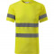 Tricou galben reflectorizant cu benzi reflectorizante 3M