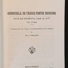 silvicultura 1786 PRIMUL COD SILVIC ROMANESC Orindueala de padure pt Bucovina