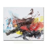 Tablou abstract pictat manual, Fantezie in abstract 6, 60x50cm ulei pe panza in relief efect 3D, gata de agatat pe perete