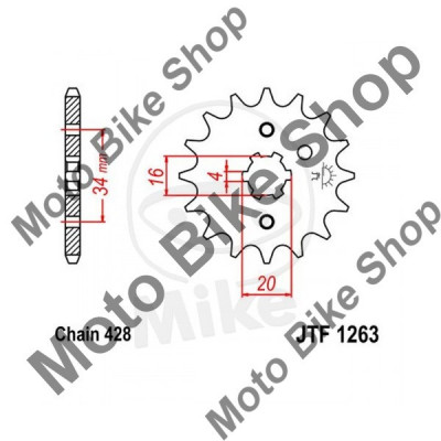 MBS Pinion fata 12Z 428, Cod Produs: 7269800MA foto