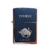 Bricheta Metalica Gravata Zodie Taur, Taurus Zodiac, 3,5 X 5.5 Cm