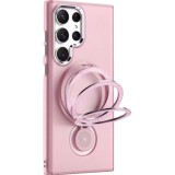 Husa de protectie Flippy, cu incarcare Wireless, Tehnologie Magsafe, TPU, Inel magnetic rotativ cu functie de suport, pentru Samsung Galaxy S23 , Rose