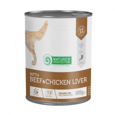Natures Protection dog adult Beef &amp;amp;amp; Chicken liver 800 g foto