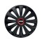 Set 4 Capace Roti pentru Jeep, model Trend Black Cu Inel Rosu, R15