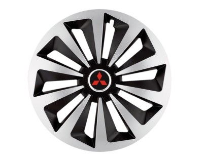 Set 4 capace roti Fox Gri-Negru R15 pentru gama auto Mitsubishi foto