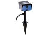 Prelungitor alimentare AS SCHWABE 2m 3G1,5mm&sup2; 2 prize negru cod 60680