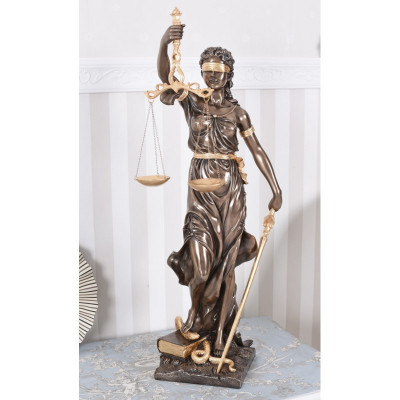 Statueta din ceramica cu bronz cu justitia WU72919V5C foto