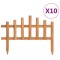 vidaXL Borduri de gazon, 10 buc., 4,4 m, lemn de brad