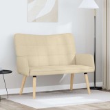 vidaXL Canapea cu două locuri Crem 115 x 61 x 87 cm țesătură 42028898