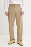HUGO pantaloni culoarea bej, drept, 50538139