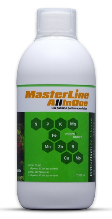 Fertilizant complet pentru plante acvatice MasterLine All in One, 500 ml