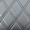 Material piele eco Negru cu gaurele model romb / cusatura Neagra
