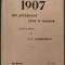 1907, DIN PRIMAVARA PANA&#039;N TOAMNA: CATEVA NOTE DE I. L. CARAGIALE (prima editie)