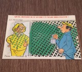 Carte Poștală Umoristică Vintage Franța &ndash; &bdquo;Ce fericire să ai un soț meșter!&rdquo;, Le Peintre, Editura LYNA Paris