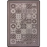 Covor Bucatarie Tip Iuta, Model Flex 19632-91, Marime 50 x 80 cm, Bej, Maro, Antiderapant, Antialergic, Polipropilena, Sufragerie, Terasa, Hol, Living