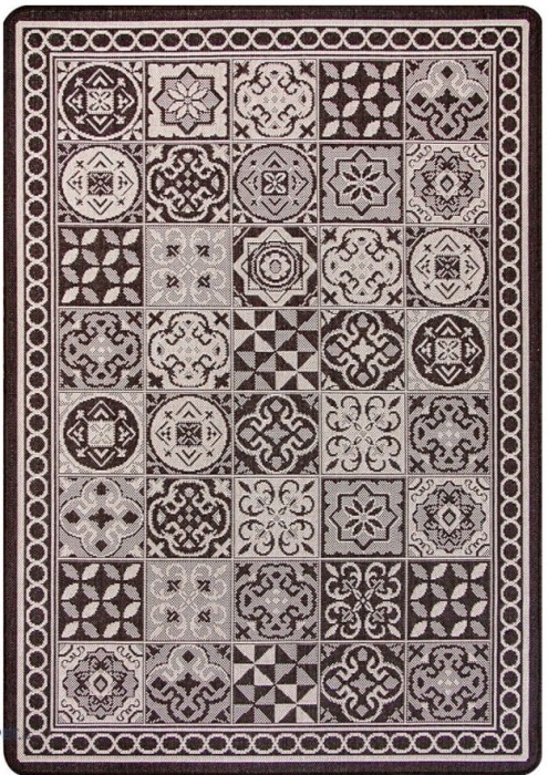 Covor Bucatarie Tip Iuta, Model Flex 19632-91, Marime 50 x 80 cm, Bej, Maro, Antiderapant, Antialergic, Polipropilena, Sufragerie, Terasa, Hol, Living