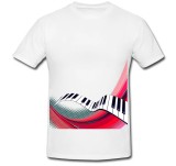 Tricou &quot; Vector music keyboard &quot;