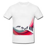 Tricou &quot; Vector music keyboard &quot;