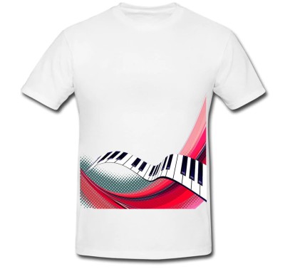 Tricou &amp;quot; Vector music keyboard &amp;quot; foto