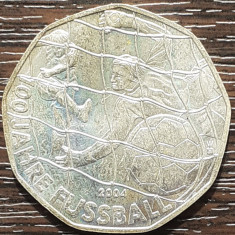 (A993) MONEDA DIN ARGINT AUSTRIA - 5 EURO 2004, 100 ANI FOTBAL