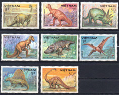 VIETNAM 1984, Fauna preistorica, Dinozauri, serie neuzata, MNH foto