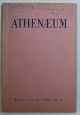 ATHENAEUM - REVISTA INVATAMANTULUI LICEELOR MILITARE , APARE TRIMESTRIAL , AN IV , NR. 2 , APRILIE - IUNIE , 1938 foto