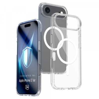 Husa MagSafe pentru Apple iPhone 17 Air, 3MK, Armor MagCase, Transparenta foto