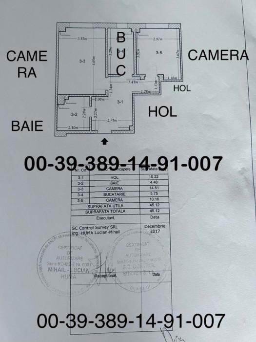 Bloc nou 2017 decomandat 2 camere parter &icirc;nalt ( nuu demisol)