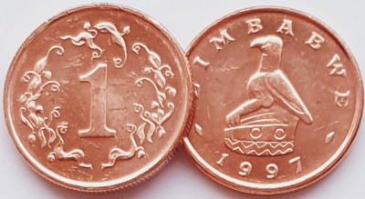 1607 Zimbabwe 1 cent 1997 km 1 UNC foto