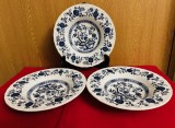 3 FARFURII ADANCI PORTELAN ENGLEZESC- MARCAJ CROWN CLARENCE D22CM