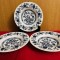 3 FARFURII ADANCI PORTELAN ENGLEZESC- MARCAJ CROWN CLARENCE D22CM