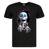 Tricou imprimat negru, Cript, bumbac 100%, Imprimeu grafic, Oem