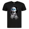 Tricou imprimat negru, Cript, bumbac 100%