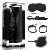 Set Accesorii Sexy Deluxe Bondage Kit Black IV, 4 Piese, Lovetoy