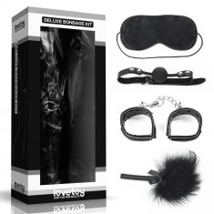 Set Accesorii Sexy Deluxe Bondage Kit Black IV, 4 Piese