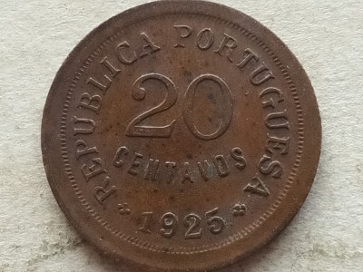 PORTUGALIA-20 CENTAVOS 1925 foto