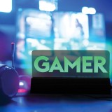 Lampa Gaming, Gamer, Iluminare LED, Verde, 18.5x3x10cm, Oem