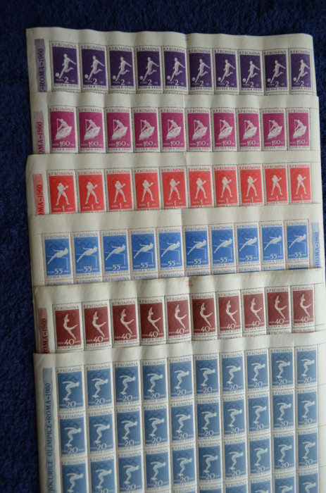 JOCURILE OLIMICE DE LA ROMA LP.499 SET COALA DE 100 TIRAJ 300000 MNH