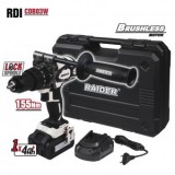 Bormasina acumulator brushless 20V, 2 viteze, 1 baterie 4Ah, 155Nm, cutie