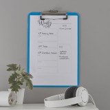 Clipboard simplu A4 polistiren Leitz WOW albastru metalizat