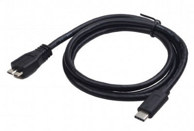 Cablu USB3.0 B micro mufa - USB type C mufa 1m negru GEMBIRD CCP-USB3-MBMCM-1M foto