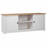 Cumpara ieftin Comoda TV, alb, 120x40x50 cm, lemn masiv de pin, gama Panama