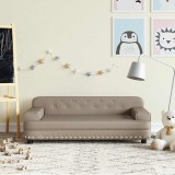 vidaXL Canapea pentru copii, cappuccino, 90x53x30 cm, piele ecologică