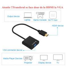 Convertor Video HDMI - VGA + Jack foto