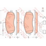 Placute frana Citroen C8 (Ea ; Fiat Ulysse (179 ); Lancia Phedra (179 ); Peugeot 807 (Eb ), punte fata, cu senzor uzura, TRW