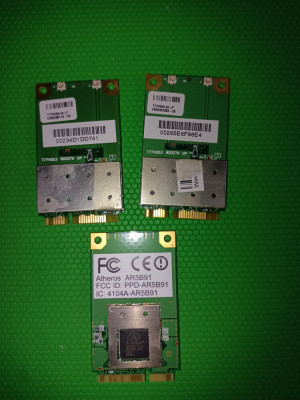 Placa wireless mini PCI express Atheros AR5B91 802.11b/g/n foto