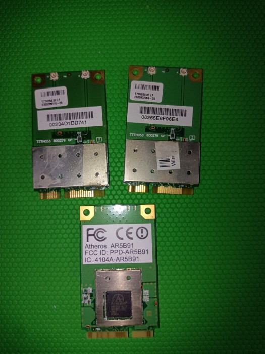 Placa de rețea mini PCI express 802.11b/g/n Atheros AR5B91