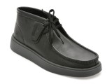 Ghete CLARKS negre, TORVIEW HI, din piele naturala